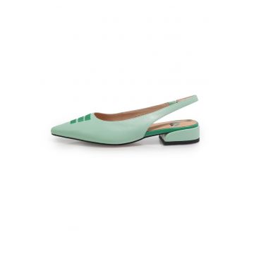 Pantofi Decupati  2603136 din piele naturala - Verde