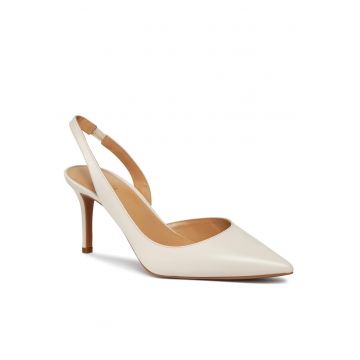 Pantofi slingback cu toc stiletto - Crem deschis