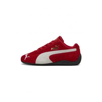 Pantofi Speedcat OG sport din piele intoarsa - Rosu/Alb