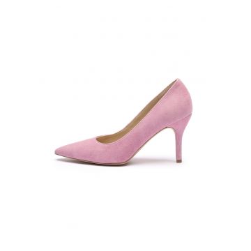 Pantofi stiletto din piele - Roz deschis