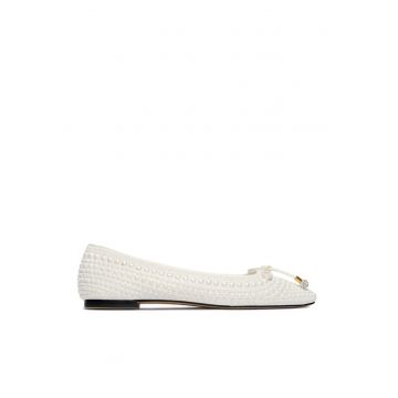 Balerini  alb - piele