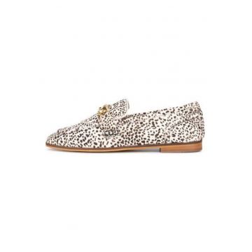 Balerini animal print cu varf rotund