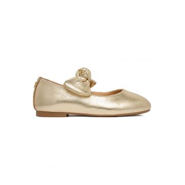 Balerini copii  eleganti - piele naturala - auriu