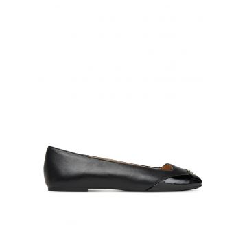 Balerini dama Brigitte -  piele naturala - Negru