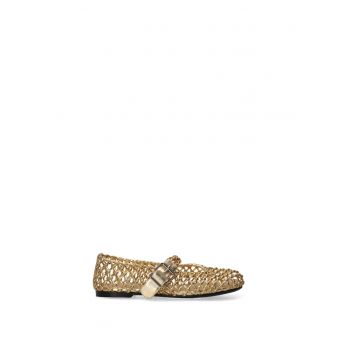 Balerini de piele cu design perforat Coralia Chic - Gol