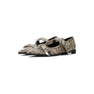 Balerini dim piele ecologica cu model piele de reptila