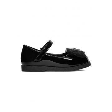 Balerini fete -  velcro - negru - material sintetic