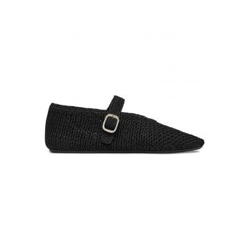 Balerini  negru - textil - catarama - Negru