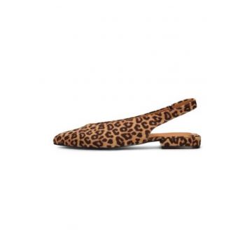 Balerini slingback cu animal print Anna
