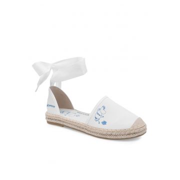 Espadrile  Fete - alb - textil -