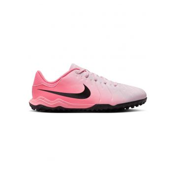 Ghete fotbal copii  Tiempo Legend 10 Academy - piele - confortabil - pentru teren sintetic - roz