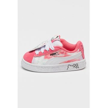Hello Kitty & Friends - Pantofi sport tie-dye cu garnituri de piele intoarsa - Alb/Roz
