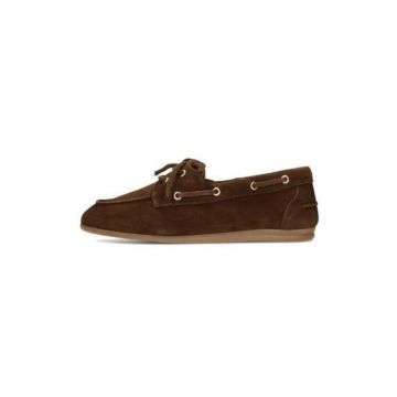 Pantofi boat din piele intoarsa