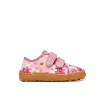 Pantofi copii -  material textil - roz - talpa plata