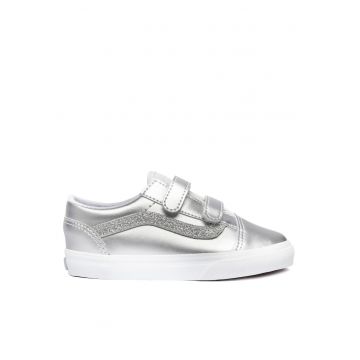 Pantofi copii -  Old Skool piele ecologica - gri argintiu - Argintiu