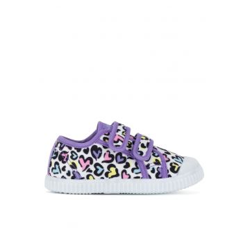 Pantofi copii -  tenisi colorat - violet - textil -
