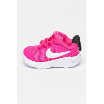 Pantofi cu insertii sintetice - pentru alergare Star Runner 4 - Alb/Fucsia