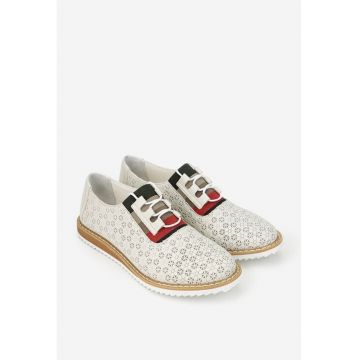 Pantofi dama bej deschis cu model si elastic