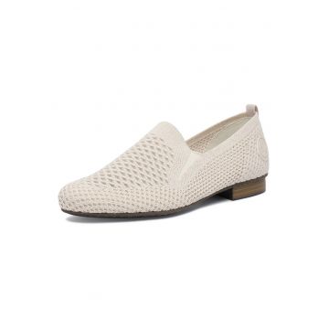 Pantofi dama  bej - textil - talpa usoara - design slip-on