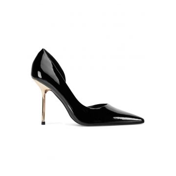 Pantofi dama -  CWF0003-04 - eleganti - cu toc inalt - negru -