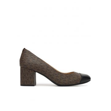 Pantofi dama -  ecologici - negru/maro - Perla Flex