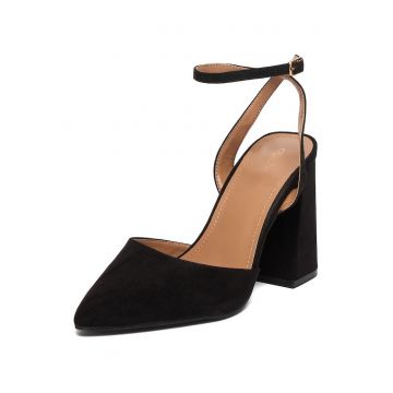 Pantofi dama -  model clasic - negru - textil