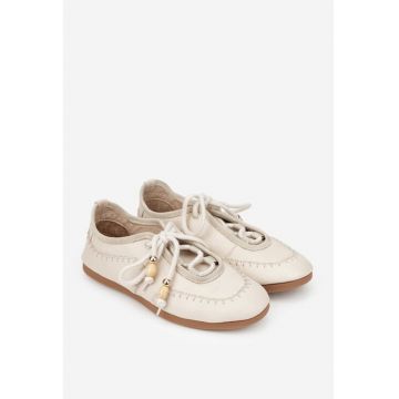Pantofi dama NUR din piele naturala bej