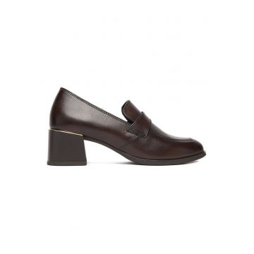 Pantofi dama -  piele naturala - maro -