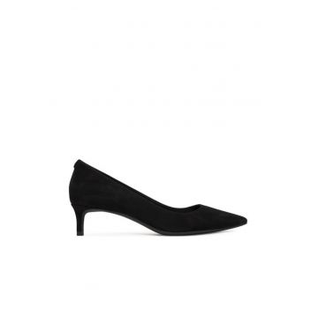 Pantofi dama -  piele naturala - toc - negru