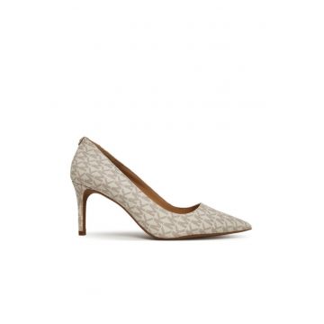 Pantofi dama -  stiletto - bej - piele ecologica