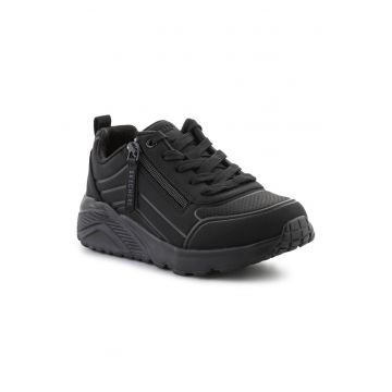 Pantofi dama  Uno Lite Easy Zip - negru - material sintetic - design modern - confort ridicat