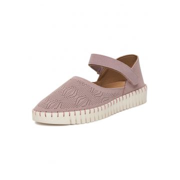 Pantofi dama  violet - textil - inchidere Velcro - varf rotund