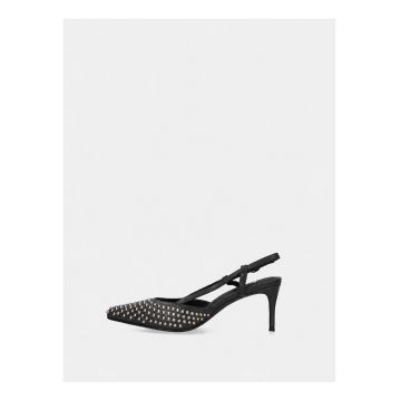 Pantofi de piele cu nituri Oriana Chic - Negru