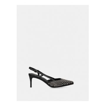 Pantofi de piele cu nituri Oriana Chic - Negru