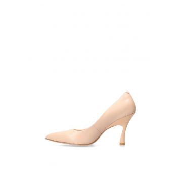 Pantofi de piele cu varf ascutit Lunaria Prime - Bej sampanie