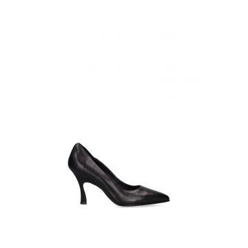Pantofi de piele cu varf ascutit Lunaria Prime - Negru