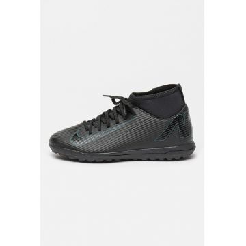 Pantofi mid-high Jr. Mercurial Superfly 10 Club cu imprimeu logo - pentru fotbal - Negru