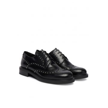 Pantofi pentru dama -  Oxford - piele naturala - negru