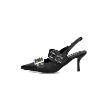 Pantofi slingback cu catarame