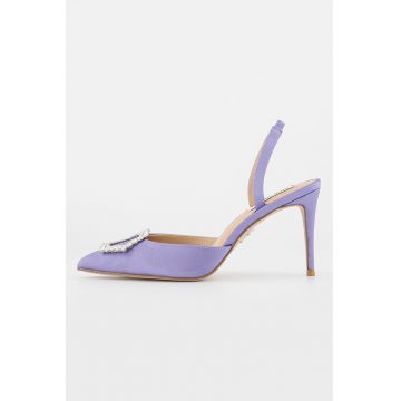Pantofi slingback de satin Lucent - Ametist