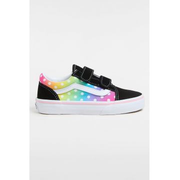 Pantofi sport cu inchidere velcro si detalii din piele intoarsa - Negru/Galben/Roz