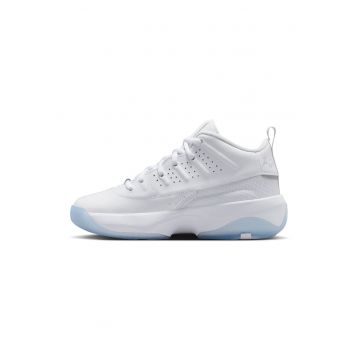 Pantofi sport mid-cut Jordan Max Aura 7 din piele cu garnituri din material sintetic - Alb optic