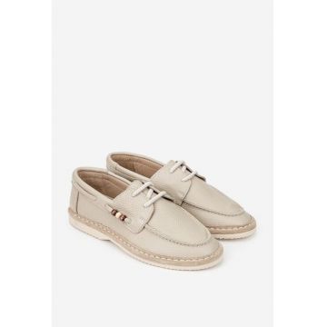 Pantofi texturati bej dama - Bej
