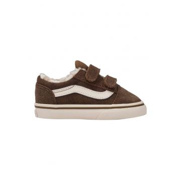 Tenisi din piele intoarsa cu velcro Old Skool V Cozy