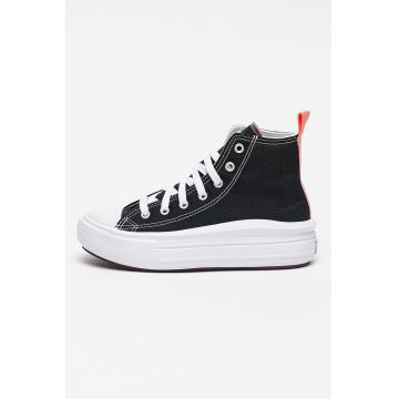 Tenisi flatform inalti Chuck Taylor All Star Move - Negru
