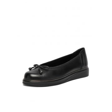 Balerini dama -  piele naturala - negru