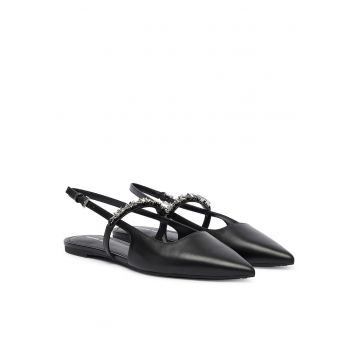 Balerini dama -  piele naturala - negru - elegant - durabil