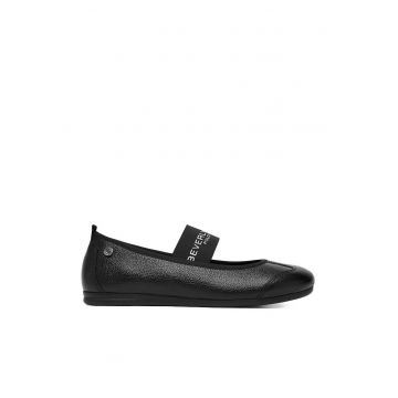 Balerini dama - piele naturala - - Negru