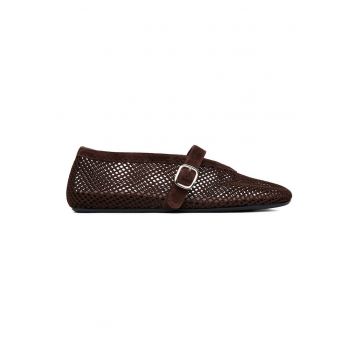 Balerini dama -  Textil - Maro inchis