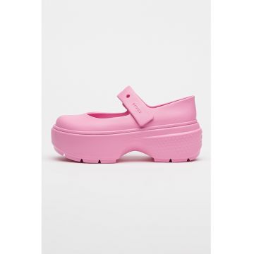 Balerini Mary Jane cu aspect masiv Stomp - Roz